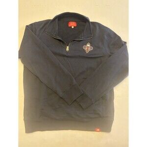 Sportiqe NFL New Orleans Saints Blue 1/4 Zip Sweatshirt Pullover Size L